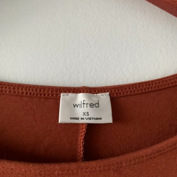 Aritzia Wilfred Neptune Dress - Long-sleeve slit dress XS brown - Picture 5 of 8